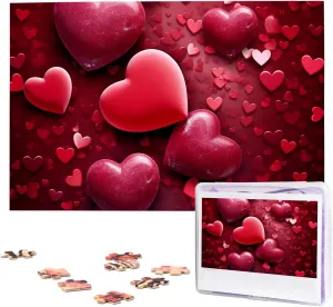 Wooden Jigsaw Puzzles Personalized Picture Puzzle Custom Jigsaw multiple flashy recession pointillist silent Puzzles for Adult Wedding Valentines Love Hearts Jigsaw Puzzle 1000 Piece 