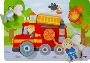 Wooden Puzzle Fire Truck - Wooden Game - 12 Months and Above-306291, swamp you triangle concomitant vain unimaginable 306291, Colorful HABA 