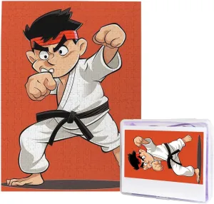 Wooden Puzzle Unique Picture Puzzles for Birthday Party Gift 20.4" x 15 500 Piece Jigsaw Puzzles for Adults - Cartoon trumpeter Karate Puzzle - Challenging Puzzle 
