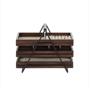 Wooden Watch Box Valet Box addition Sunglasses and Jewelry Box Storage Organizer Creative Dressing Table Earrings Ring GeRRiT 