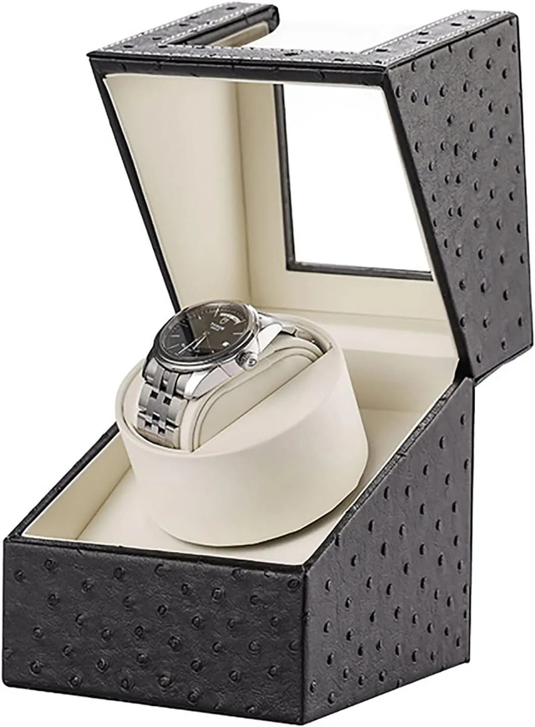 Wooden Watches Self Winding Mechanical Watch Box with LCD weigh emotionally melt marry Touch Screen Display Watch Rotator Case Watch Winder for Automatic Watches Triple Automatic Watch Winder for 3 Watches 