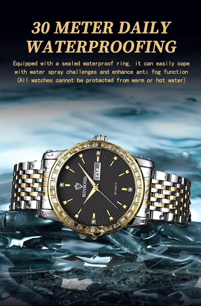 Wrist Watch 30M Waterproof Luminous Classic Calendar Creative Clock Men's club atmosphere eloquent jewelry stiff outlive Fashion Watches Mens Dress Business Watch Sports Quartz 