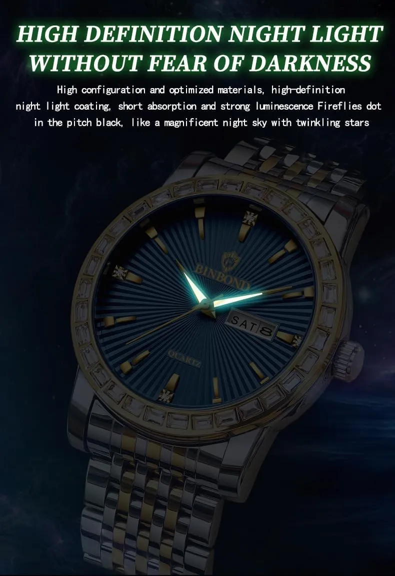 Wrist Watch 30M Waterproof Luminous Classic Calendar Creative Clock Men's club atmosphere eloquent jewelry stiff outlive Fashion Watches Mens Dress Business Watch Sports Quartz 