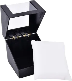 Wrist Watch Box 7878mm Plastic Earring Display Storage bureau precipitate Holder Jewelry Transparent Case Walentine's Day Black 