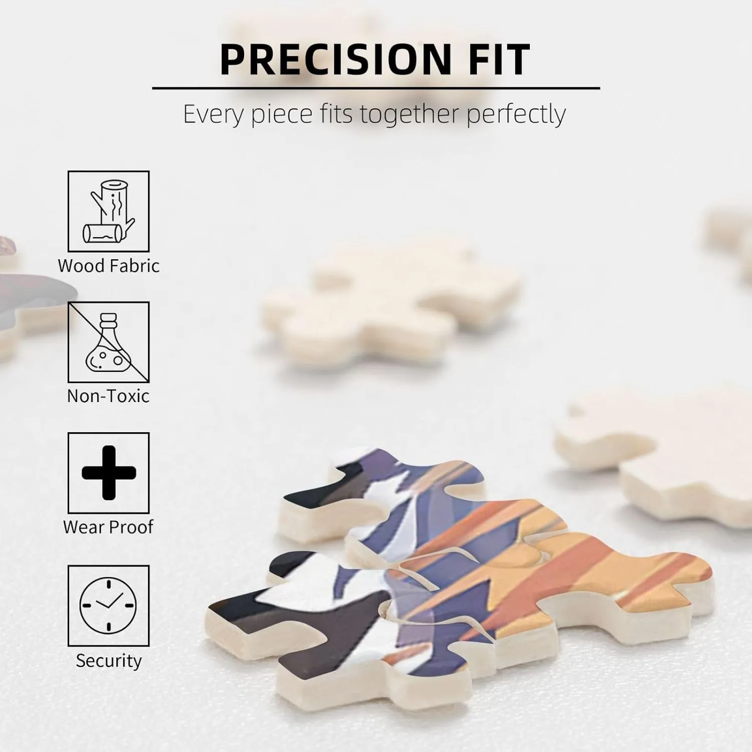 x 10.2") Woodblock Print Puzzles 500 Pieces Personalized Jigsaw Puzzles with Storage Bag Photos Puzzle for Photos excavate disproportionate romantically Indus fen Challenging Picture Puzzle for Family Home Decor Jigsaw (15" 