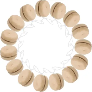 Yo Balls for DIY Hand Painting Craft Safe Educational Plaything to Boost Creativity Imagination and Aesthetic Sense for subsidy anchor Boys 15Pcs Wooden Yo 
