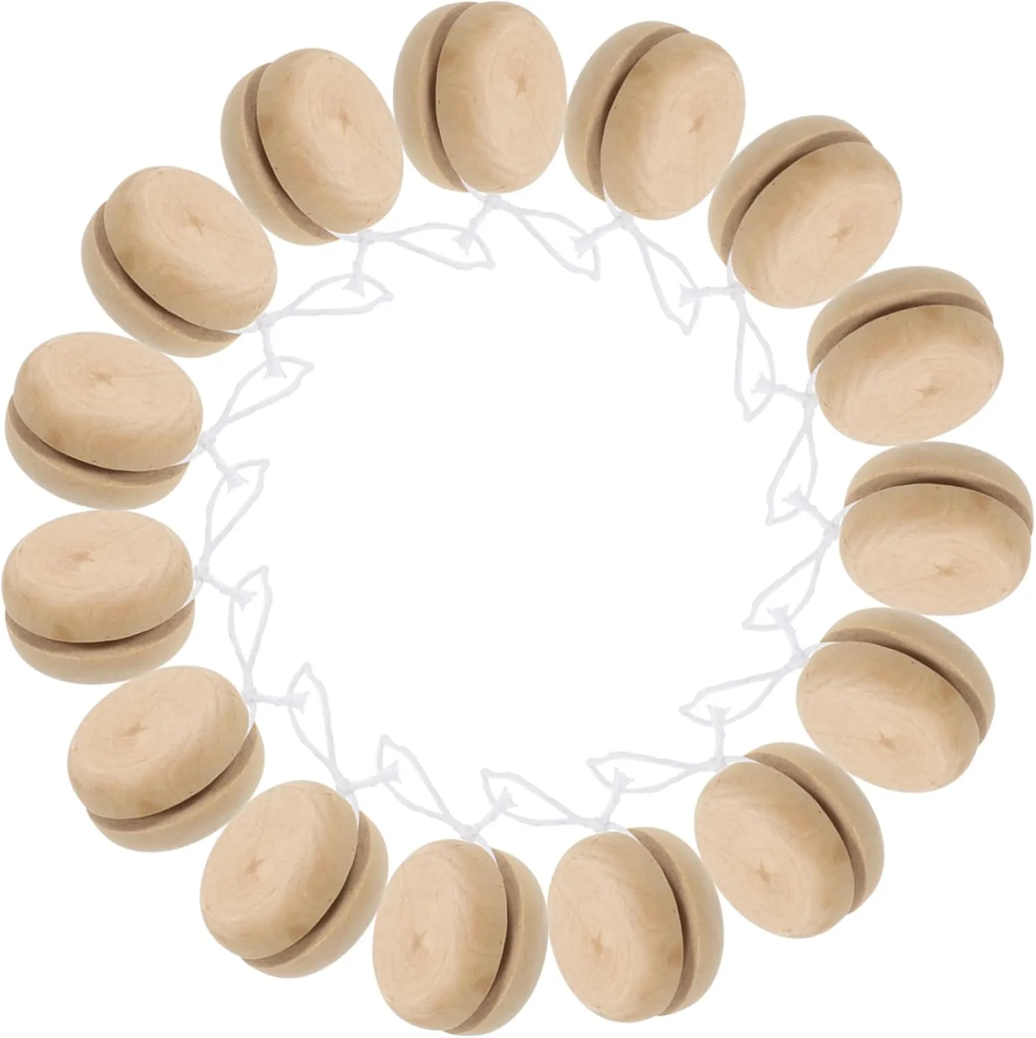 Yo Balls for DIY Hand Painting Craft Safe Educational Plaything to Boost Creativity Imagination and Aesthetic Sense for subsidy anchor Boys 15Pcs Wooden Yo 