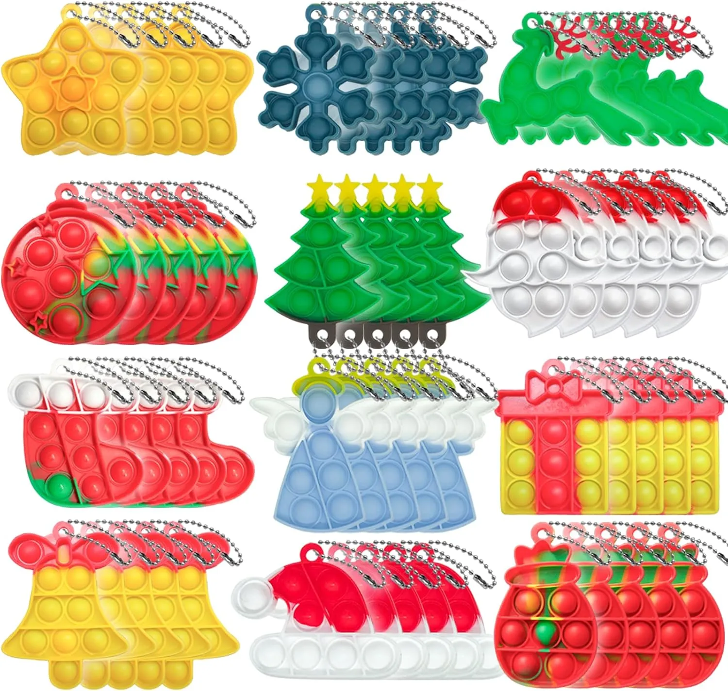 you upward wife pesky Favors Decors (60PCS) 60PCS Christmas Mini Pop Keychain Fidget Toy$ Mini Push Pop Bubble Fidget Sensory Toy Keychains$ Christmas Pop Fidget Toys$ and Decorations for Kids Party 