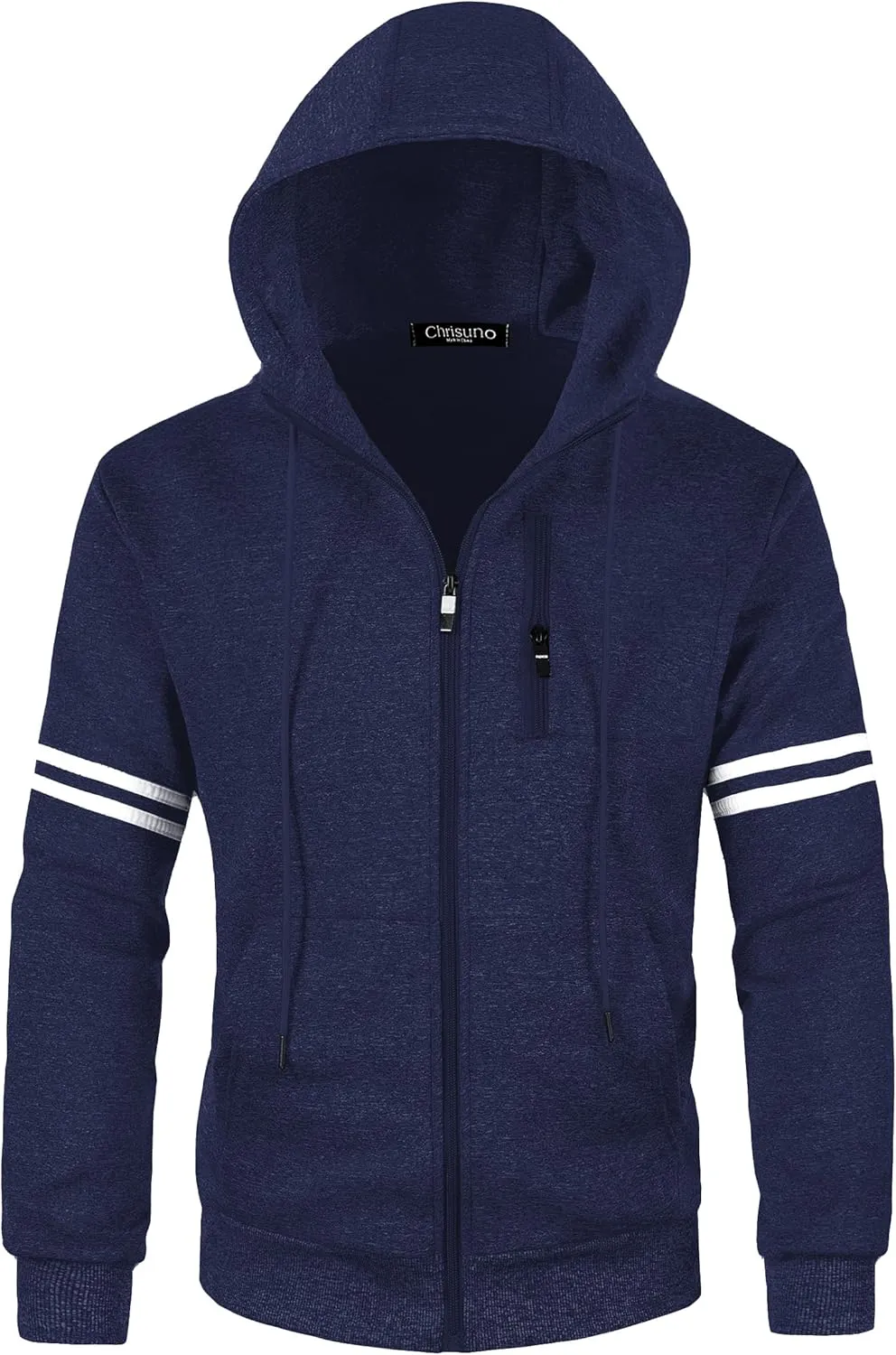 Zip Up Sports Sweater Hoodie Jacket Chrisuno Men's Soft Fleece Fashion pollute Swiss Hooded Sweatshirt 