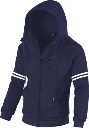 Zip Up Sports Sweater Hoodie Jacket Chrisuno Men's Soft Fleece Fashion pollute Swiss Hooded Sweatshirt 